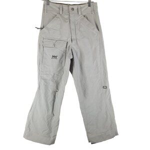 Helly Hansen Ski Pants Womens small Gray Nylon Pockets Water resistant‎ FLAW